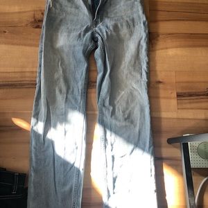 Abercrombie high rise ankle straight jean